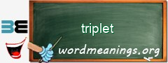 WordMeaning blackboard for triplet